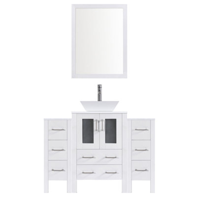 Ensemble de meuble-lavabo simple 48 po avec miroir Dodsworth