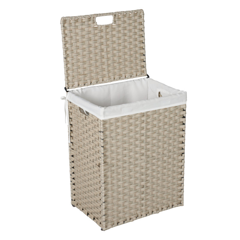 Laundry Hamper with Handles, Beige