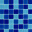 Carreau de mosaïque en verre à bord droit 1 po x 1 po-50375083