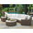 Cypress Point Ocean Terrace 88" Wide Outdoor Wicker Curved Patio Sofa with Sunbrella Cushions-98162186