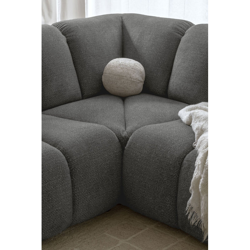 Shell Corner Sofa , Right Hand Facing, Dark Grey