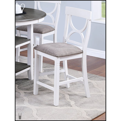 Table de salle à manger à hauteur de comptoir avec étagère de rangement et 4 chaises rembourrées, dossier unique pour les maisons modernes