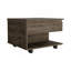 Table basse à plateau relevable Luanda, roulettes, une tablette - brun foncé-935573428