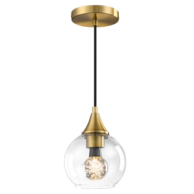 Luminaire suspendu simple en cristal à intensité variable