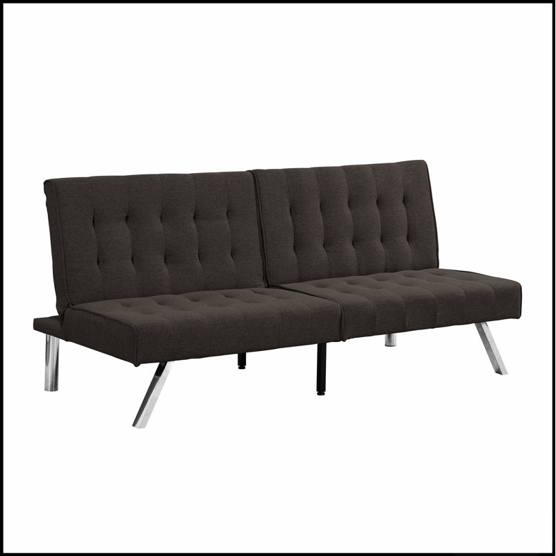 Canapé-lit convertible polyvalent avec des pieds robustes en acier inoxydable pour tous les espaces, parfait pour le confort et la flexibilité dans n'importe quelle maison.