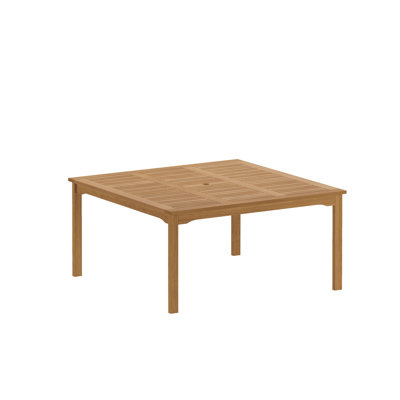 Table de salle à manger d'extérieur carrée en bois Alyisa FSC