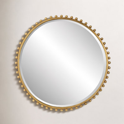 Bedonia 32" Round Metal Wall Mirror