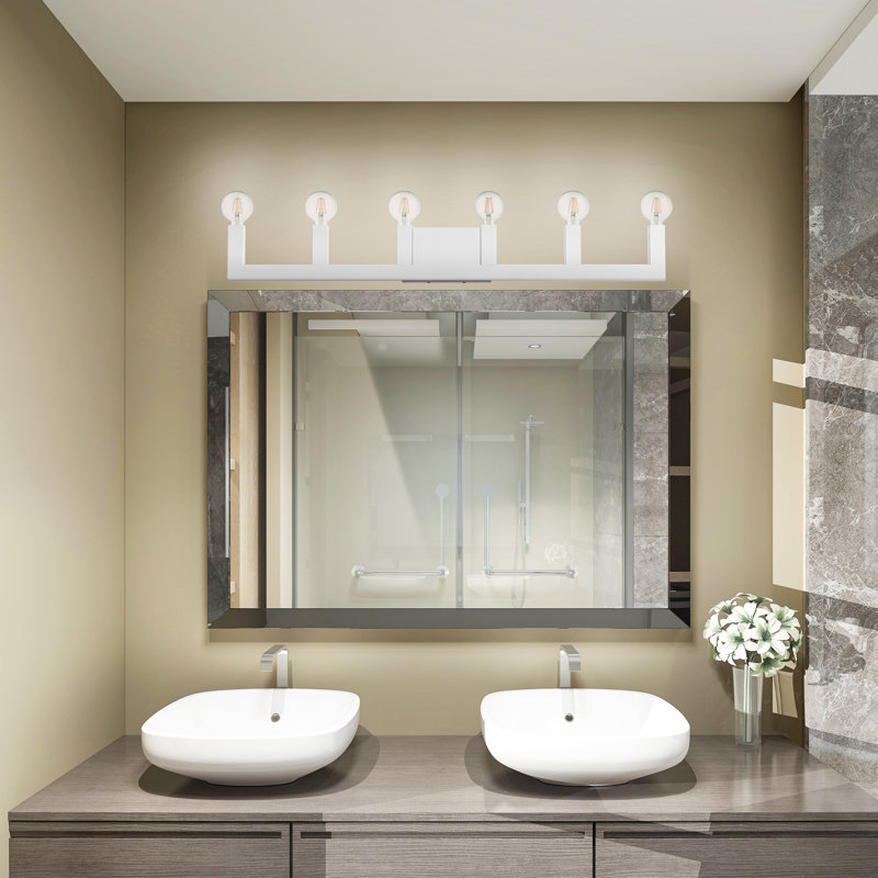 Zacari 6 - Light Dimmable Vanity Light, Polished Chrome