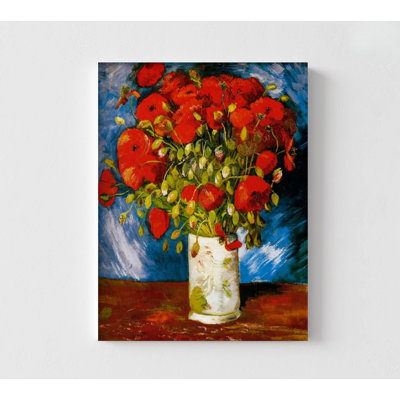 Humberto Poppies By Vincent Van Gogh, Red Flower Prints, Red Poppies Oil Painting Print, Van Gogh Flower, Red Nature Art, Nature Wall Art