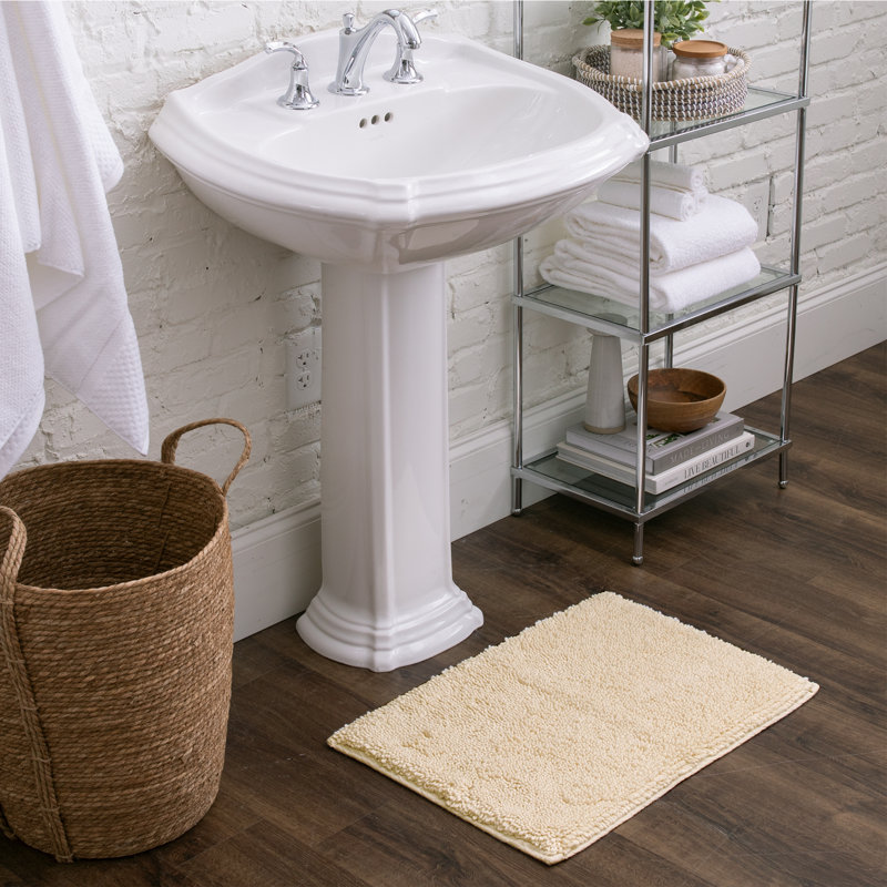 Tapis de bain antidérapant Dinuba, L 21 po x L 34 po, Parchemin