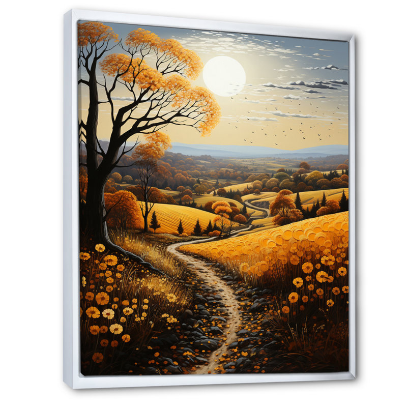 «Countryside Harvest» - Impression, Cadre flottant blanc, H 20 po x l 12 po x P 1 po