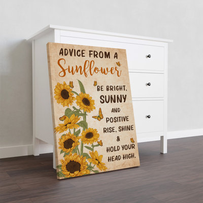 Conseils d'une toile de tournesol, toile tendue