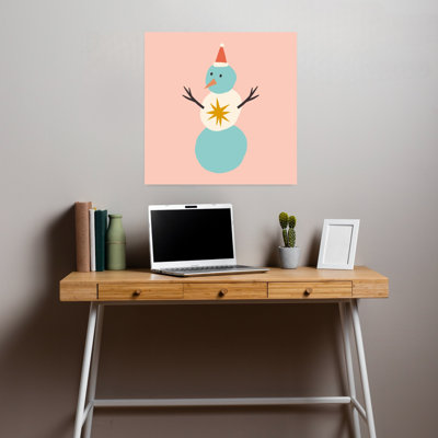 «Happychristmasno23», impression d'art mural minimaliste fantaisiste, paysage d'hiver