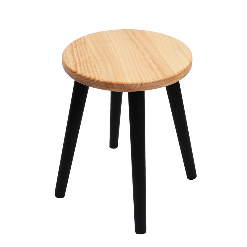 Tabouret d'appoint en bois massif Ascano