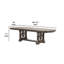 Table de salle à manger Naddy, plateau extensible de 80 à 112 pouces, motifs floraux brun foncé