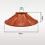 17cm H Metal Cone Lamp Shade ( Screw On )-816512017