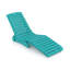 Chaise longue de piscine en PEHD avec roulettes, profondeur d'eau de 14 à 22 cm, capacité de charge 204 kg, turquoise-1318874371