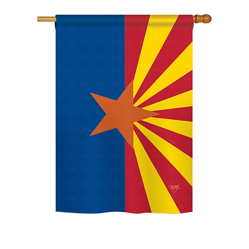 Drapeau de maison / jardin en polyester Arizona State, H 40 po x l 28 po