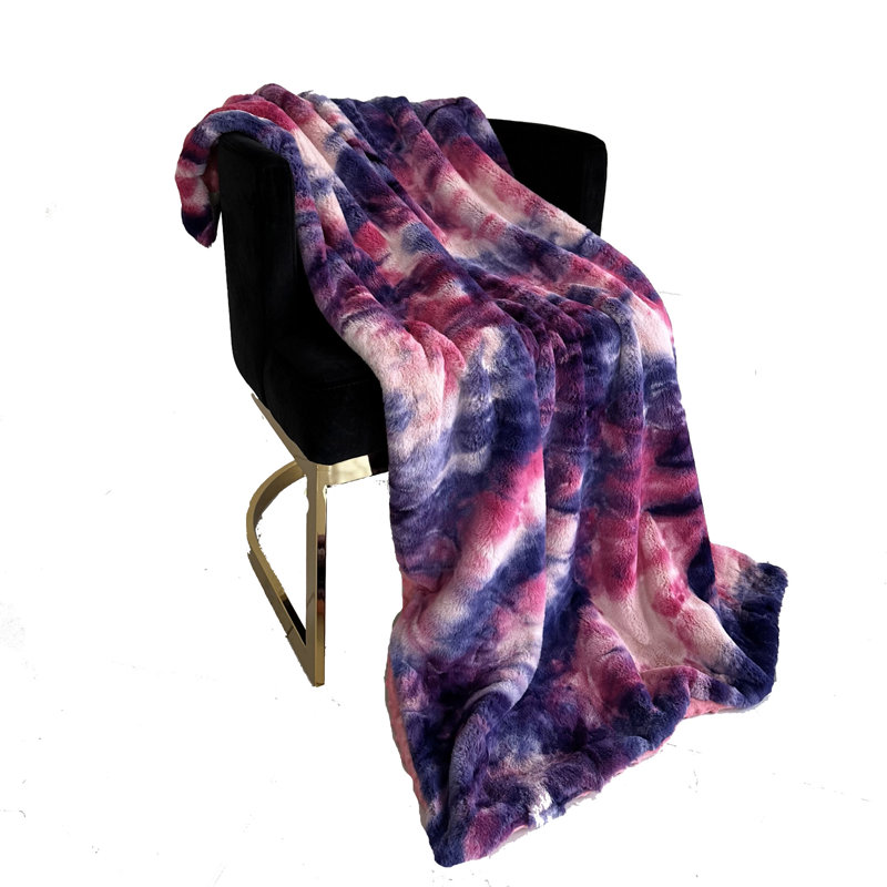 Couverture Fureal, L 80 po x L 110 po, Rose/mauve