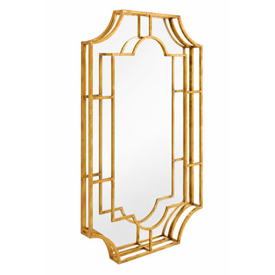 Pomeroy Art Deco Metal Framed Wall Mirror