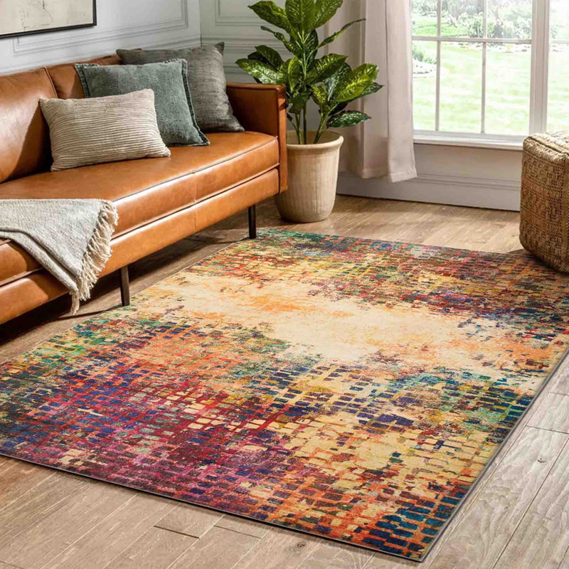 Abstract 330cm X 240cm Area Rug, Vibrant