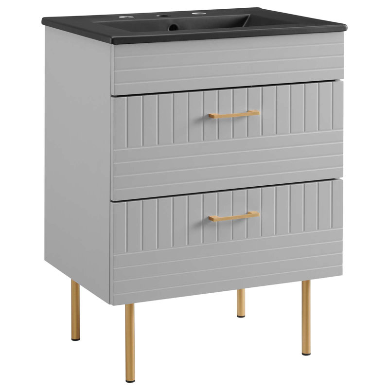 Meuble-lavabo 24 po Day Break par Modway, Gris clair