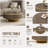  31.5" Walnut Nesting Coffee Table Sets with 2 Hidden Drawers