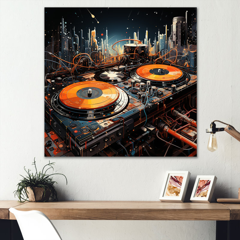 Plateaux vinyle multicolores Melody II, H 16 po x l 16 po