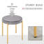 Ensemble de 4 tabourets ronds gris
