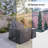 Adirondack Chair And Table Covers For Hartington Plastic/Resin Patio Set, Water-Repellent UV-Resistant Polyester