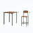 3-Piece Industrial Dining Table and Stools Set