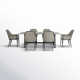 Jianna 39.25'' Rectangular 6 - Person Outdoor Dining Set with Cushions