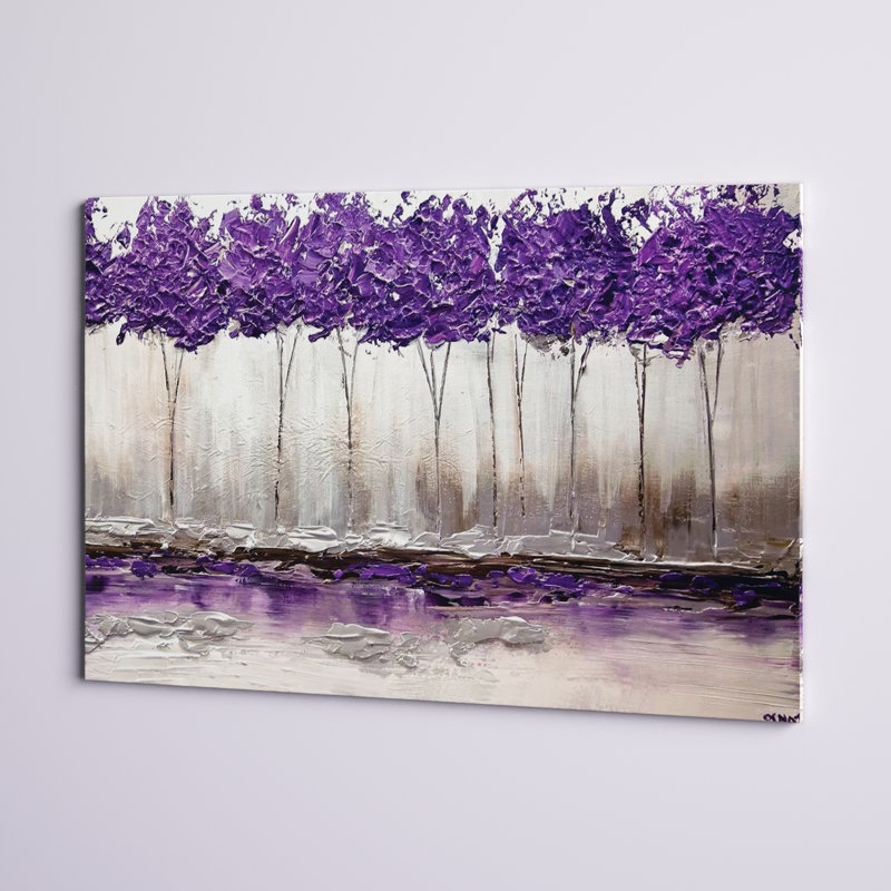 Swiger Osnat Tzadok - Été mauve - reproduction sur toile, H 18 po x l 26 po x P 1,5 po, Sans cadre, Toile tendue