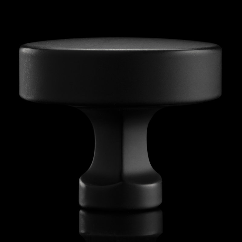 Parkview Collection Round Knob - Cabinet Knob - Transitional Hardware for Drawers & Cabinets, Matte Black, 1-1/2"