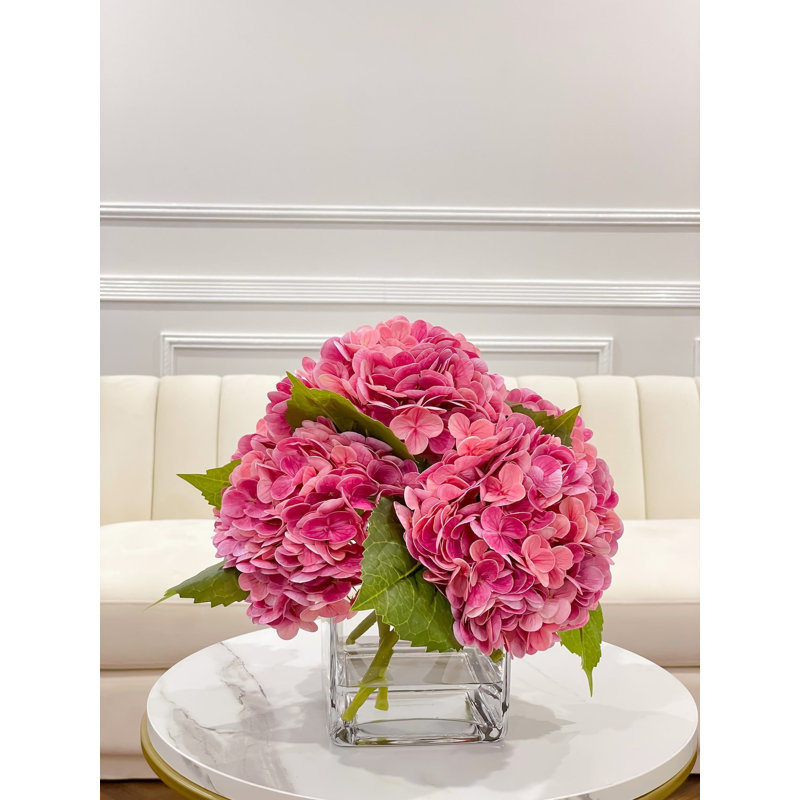Peach Tulips Floral Arrangement, Real Touch Tulip Centerpiece,Modern Artificial Arrangement Flowers In Glass Vase,French Decor Tulips Flower