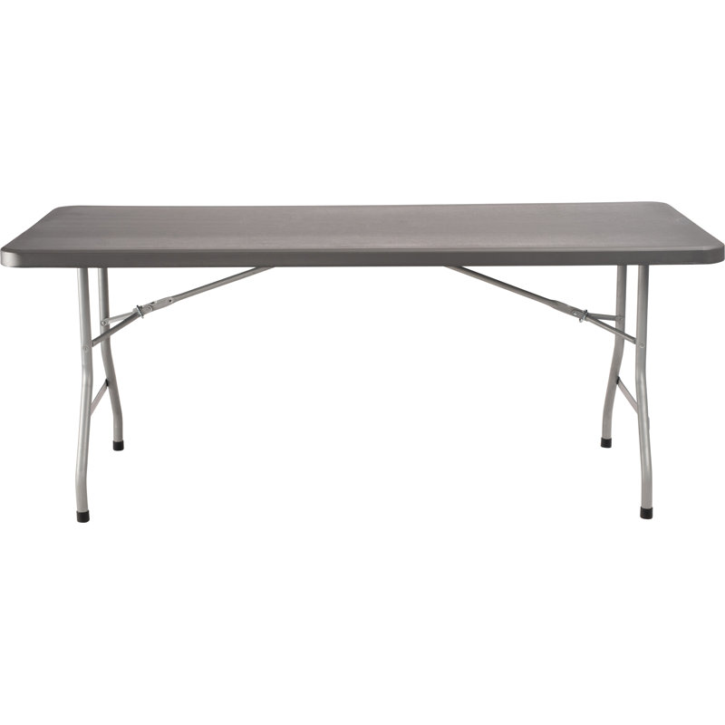 NPS Heavy Duty Blow Molded Rectangular Folding Table, Charcoal Slate, 30" H x 72" L x 30" W