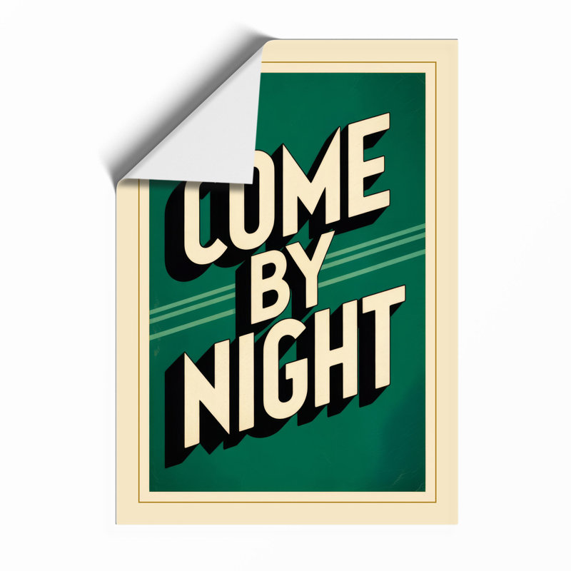 Come By Night Art Deco - Framed Print, Unframed, A4 - 29.7 x 21.0 cm