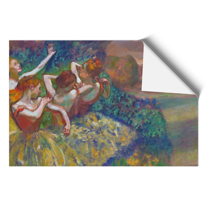 Four Ballet Ballerina Dancers by Edgar Degas - Frameless Print, 21cm H x 30cm W x 0.1cm D