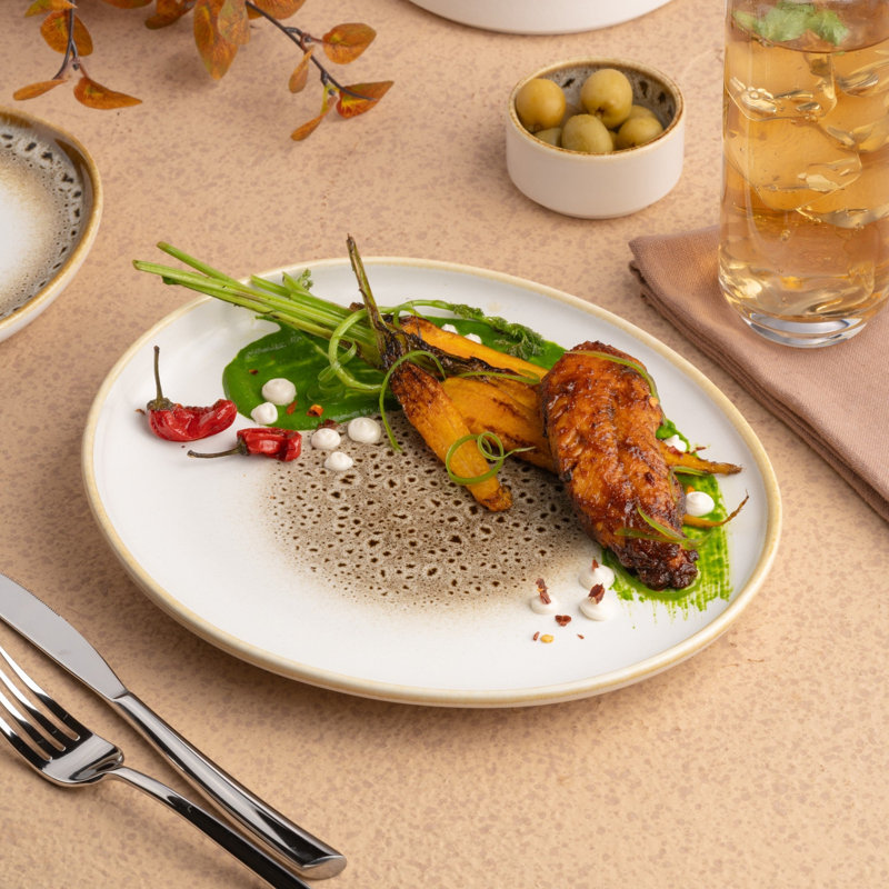 Assiette ovale en porcelaine | Plateau ovale surélevé | 9,84 x 8,78 x 1,4 po