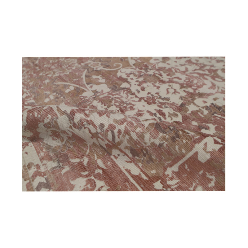 Riviera Abstract Area Rug in Rust/Ivory