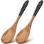 Ensemble de cuillères à cuisson en bois d'acacia naturel