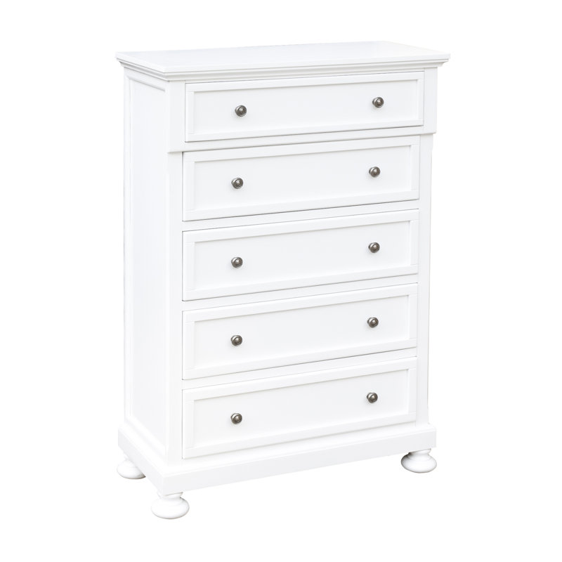 Lavenia 5 Drawer Chest, White