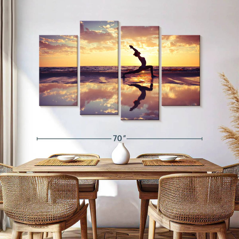 Kerrick yoga au coucher du soleil, H 42 po x l 68 po