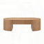 Table basse ovale en bois avec tiroir - chêne, 51,18 po-553307940