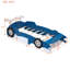 Lit plateforme simple en forme de voiture de course avec roues, bleu-554331703