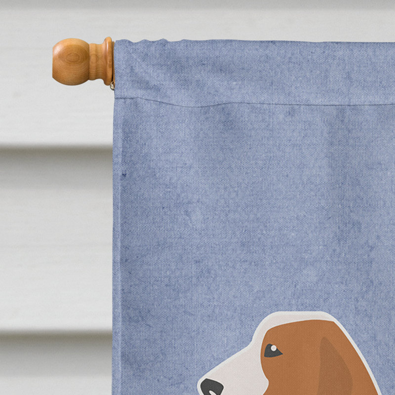 Double Sided 40'' H x 28'' W Polyester House Flag, Spanish Hound