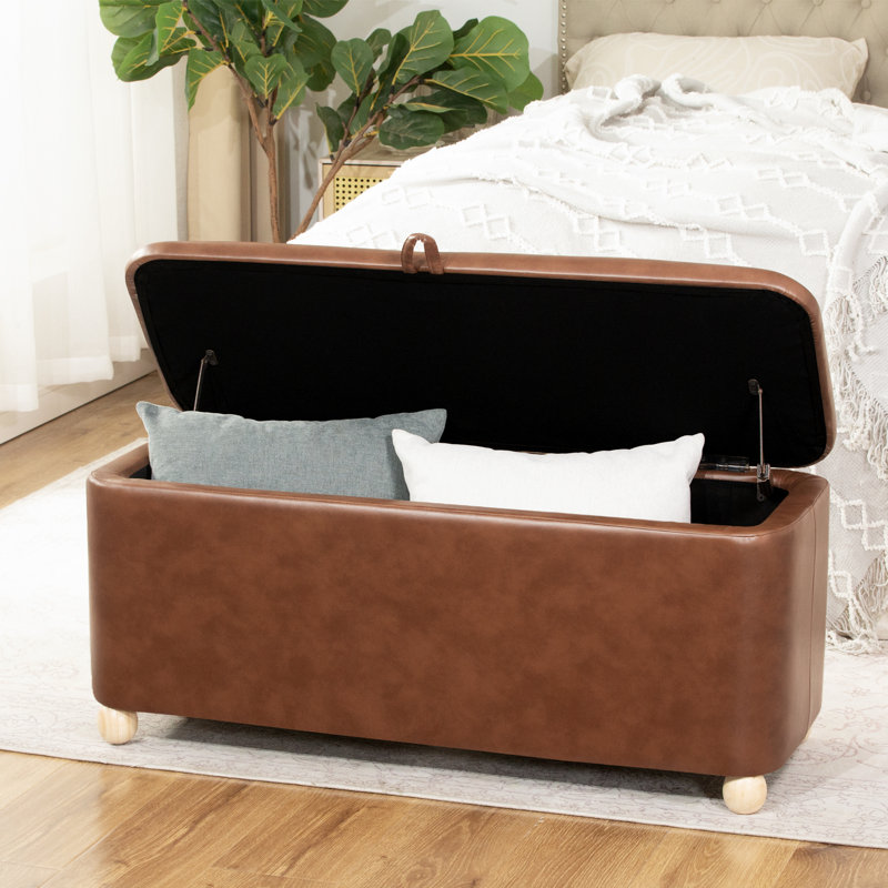 Banc de rangement avec repose-pieds 40 po