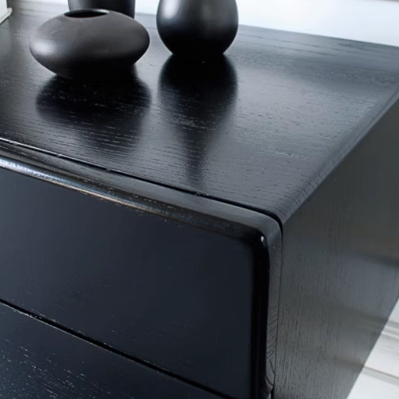 Meuble télé noir minimaliste et minimaliste, H 21,25 po x L 78,74 po x l 17,71 po