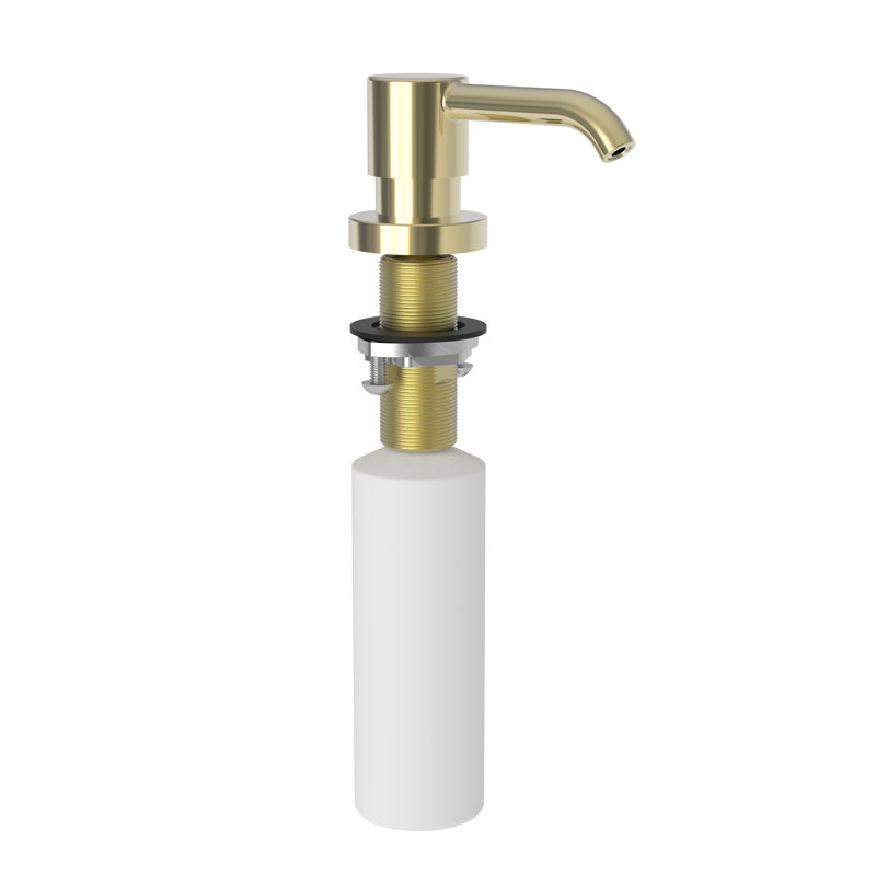 East Linear Soap or Lotion Dispenser, French Gold (PVD)