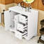 Meuble-lavabo avec lavabo en céramique, tablette réglable et 3 tiroirs-973744007
